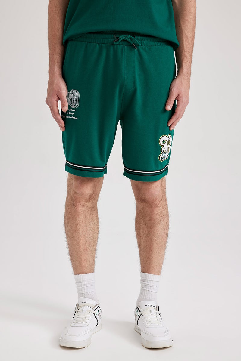 DeFacto Green Man Regular Fit Sweatshirt Fabric Shorts Casual - Image 3